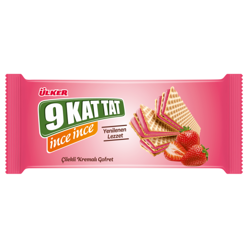 Ülker 9 Kat Tat İnce Çilekli Gofret 114 Gr.