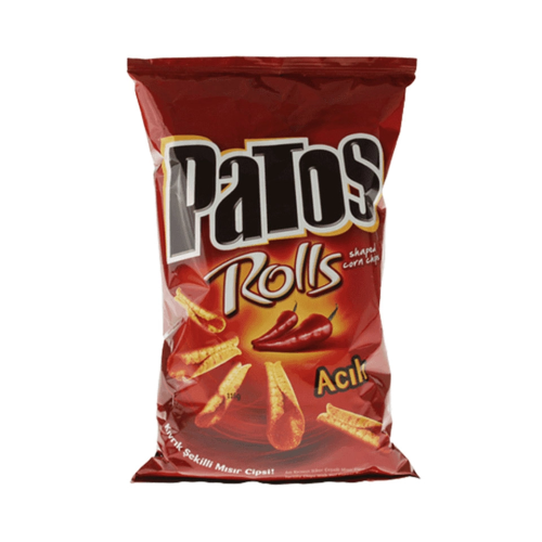 Patos Rolls Acı Kırmızı Biber Aromalı Mısır Cipsi 195gr